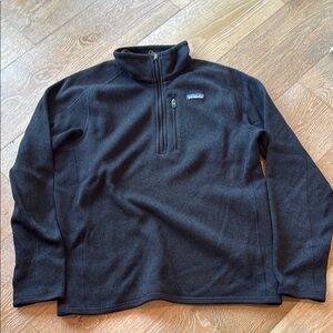 Patagonia Black Fleece Quarter-Zip Pullover - Men’s M